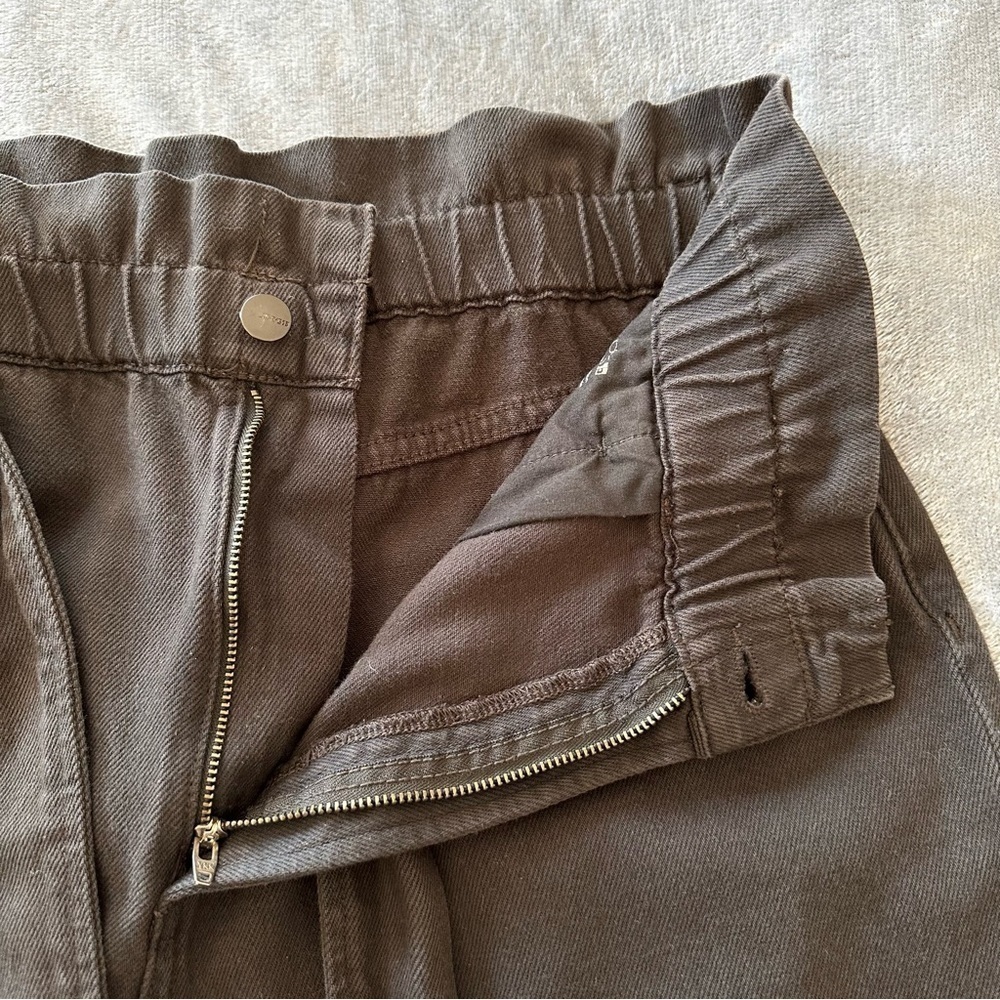 Joe's Brinkley Paper Bag with Belt Black Denim Shorts Size 32 - Picture 7 of 12